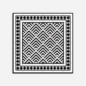 VICTORIAN B&W BORDER - PATTERN TILE