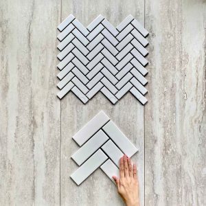 HERRINGBONE WHITE - MOSAIC