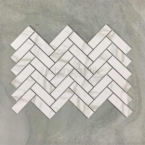 HERRINGBONE XXL CARRARA (GLOSS) - MOSAIC