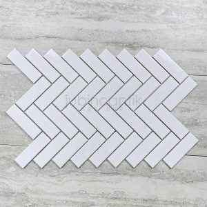 HERRINGBONE XXL WHITE - MOSAIC