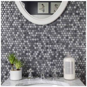 PENNY ROUND GREY MIX - MOSAIC